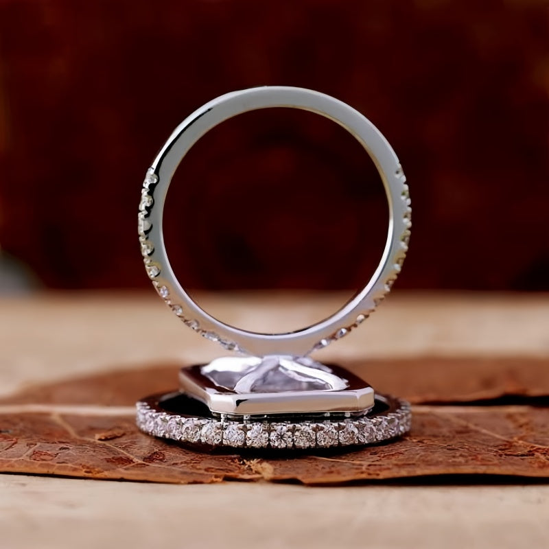 10K Gold Lab Grown Diamond CVD Unique Design Bold Luxury Engagement Ring