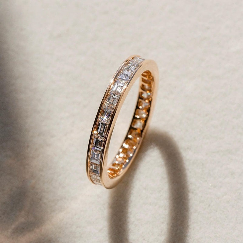 18k Gold Lab Grown Diamond CVD Classic Simple For Wedding Anniversary