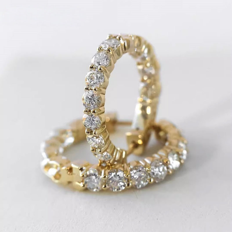 18k Gold Lab Grown Diamond CVD Classic Earrings