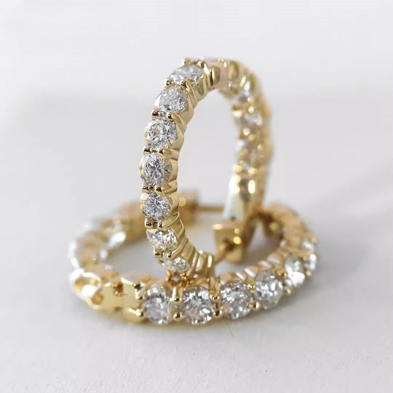 18k Gold Lab Grown Diamond CVD Classic Earrings