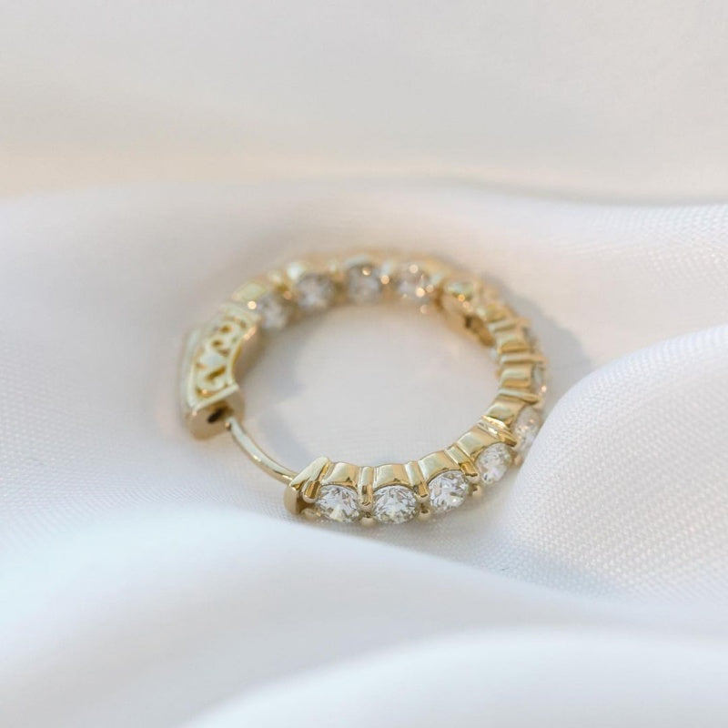 18k Gold Lab Grown Diamond CVD Classic Earrings