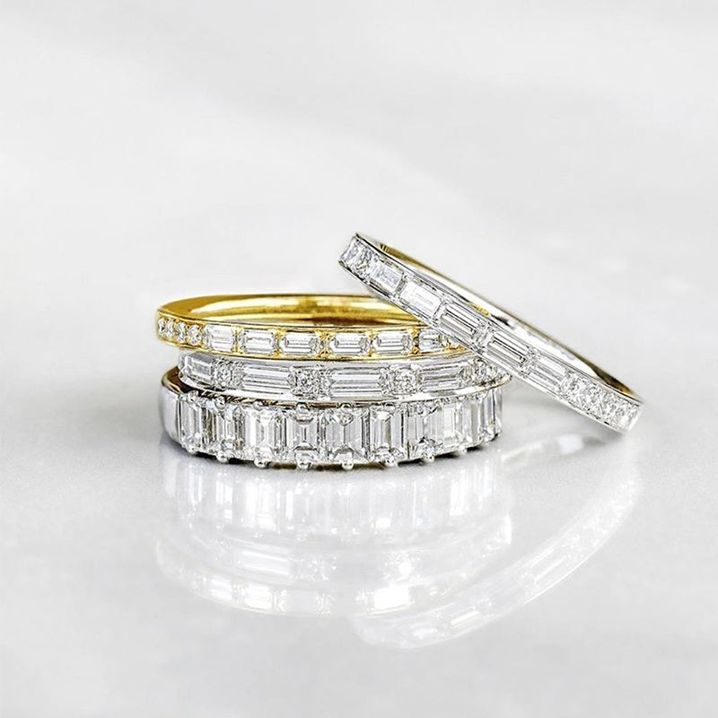 18k Gold Lab Grown Diamond CVD Classic Simple For Wedding Anniversary