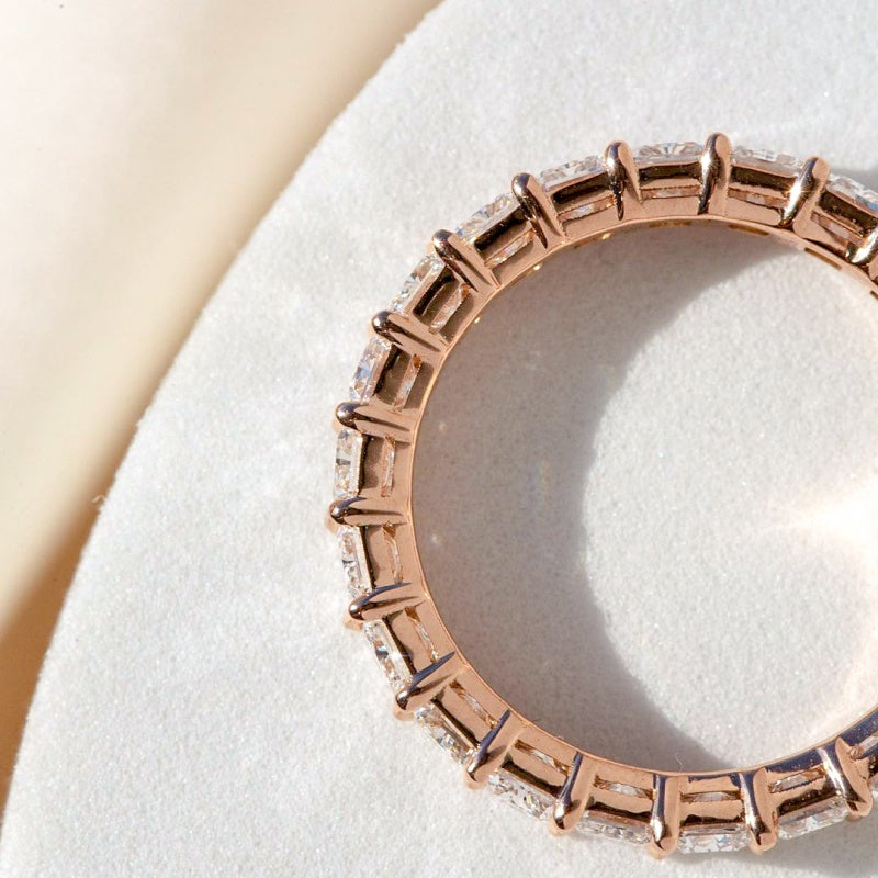 18k Gold Lab Grown Diamond CVD Full Circle Diamond Ring