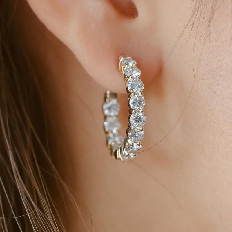18k Gold Lab Grown Diamond CVD Classic Earrings