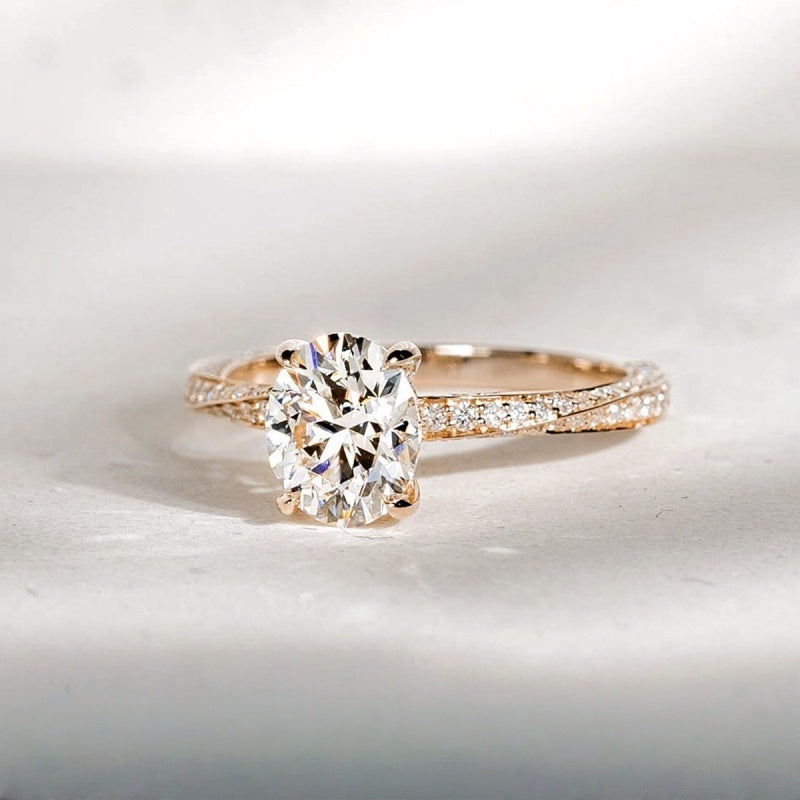 18k Gold Lab Grown Diamond CVD Full Circle Classic Ring