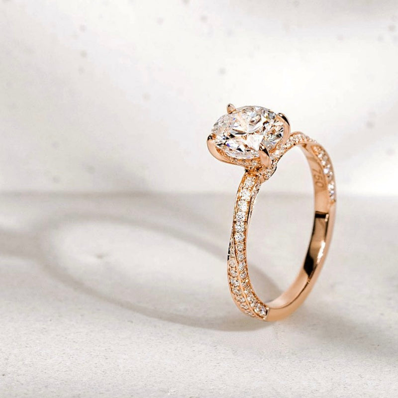 18k Gold Lab Grown Diamond CVD Full Circle Classic Ring