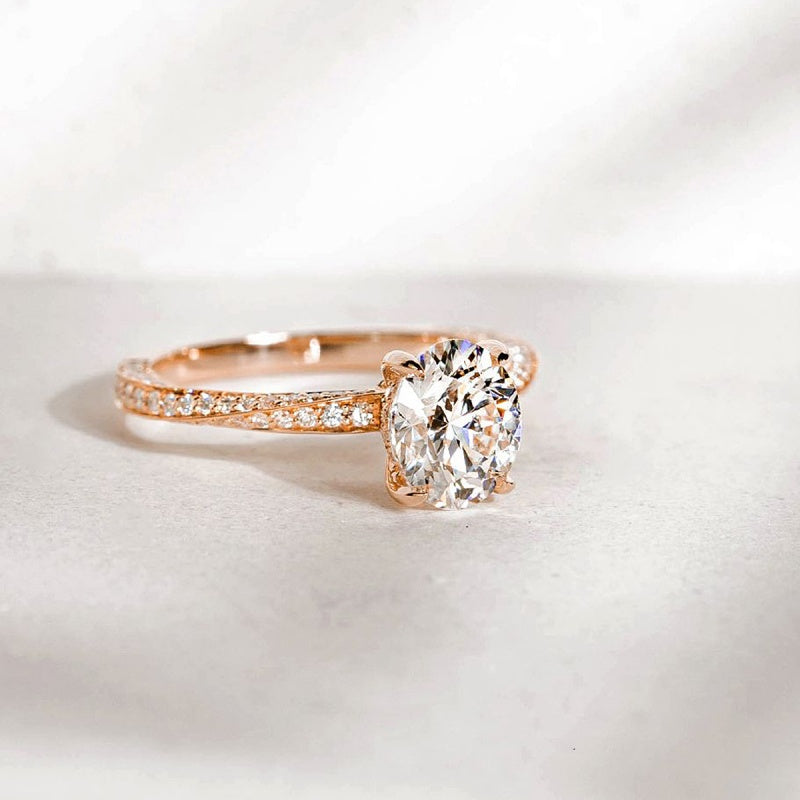 18k Gold Lab Grown Diamond CVD Full Circle Classic Ring