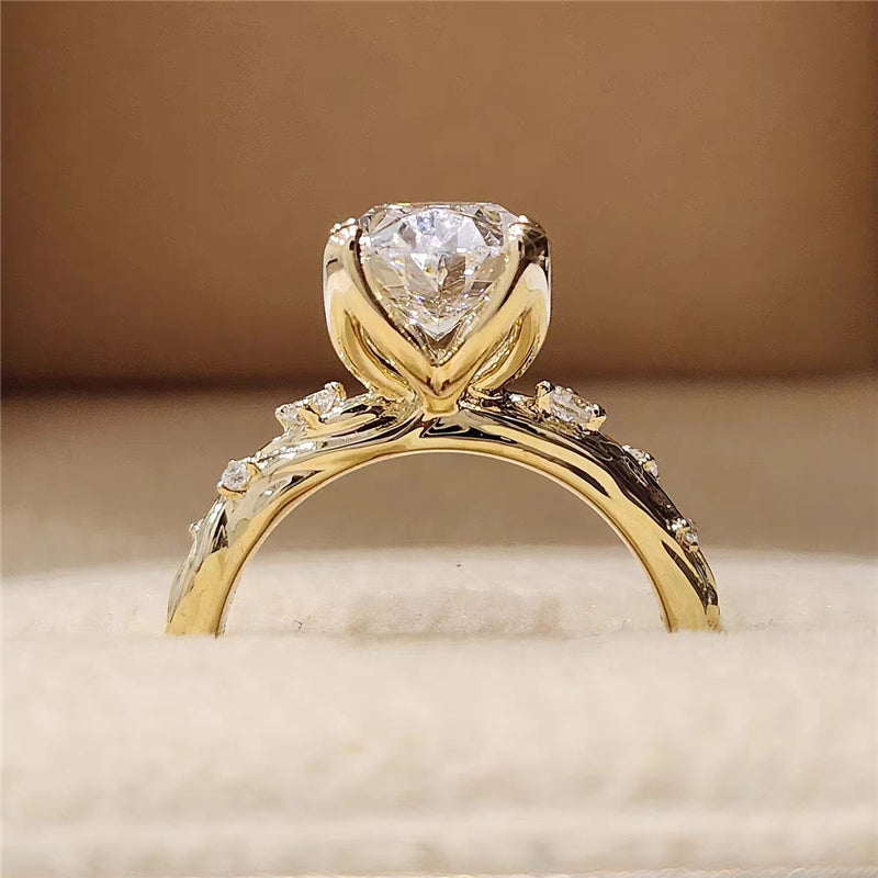 18K Gold Lab Grown Diamond CVD 4CT Oval-Cut Luxury Women's Ring