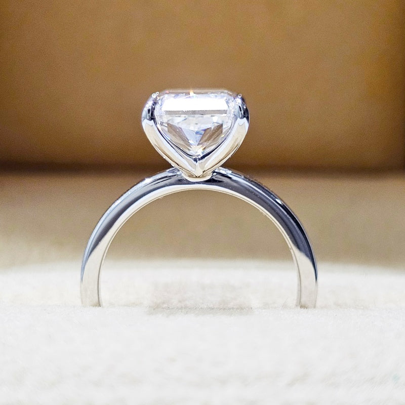 10K Gold Lab Grown Diamond CVD 3CT Radiant-Cut Niche Luxury Engagement Ring
