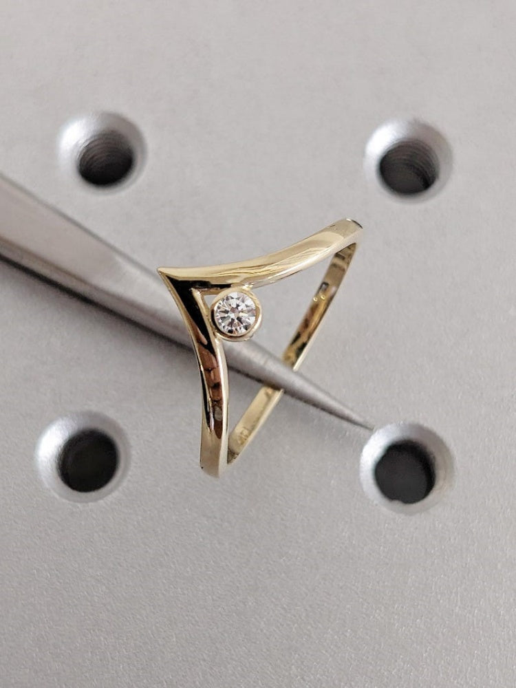18k Gold Raw Salt and Pepper Diamond 0.5CT Round-Cut Bridal Matching Wedding Band Anniversary Gift
