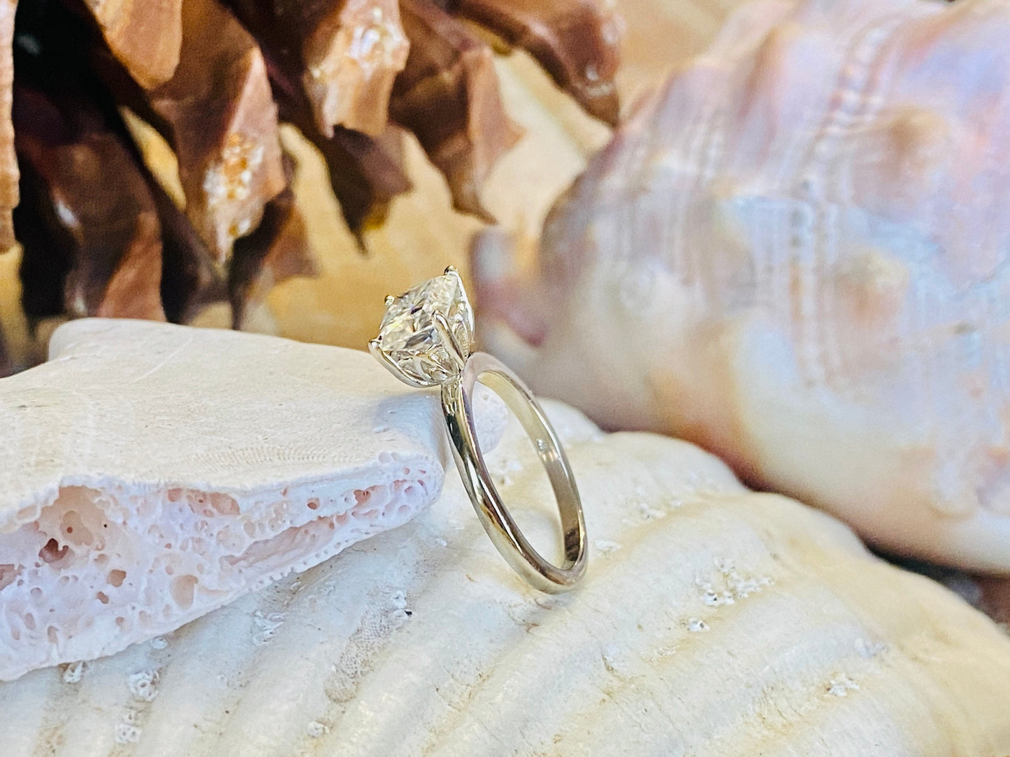 10K Gold Lab Grown Diamond CVD 2CT Radiant-Cut Niche Luxury Style Engagement Ring