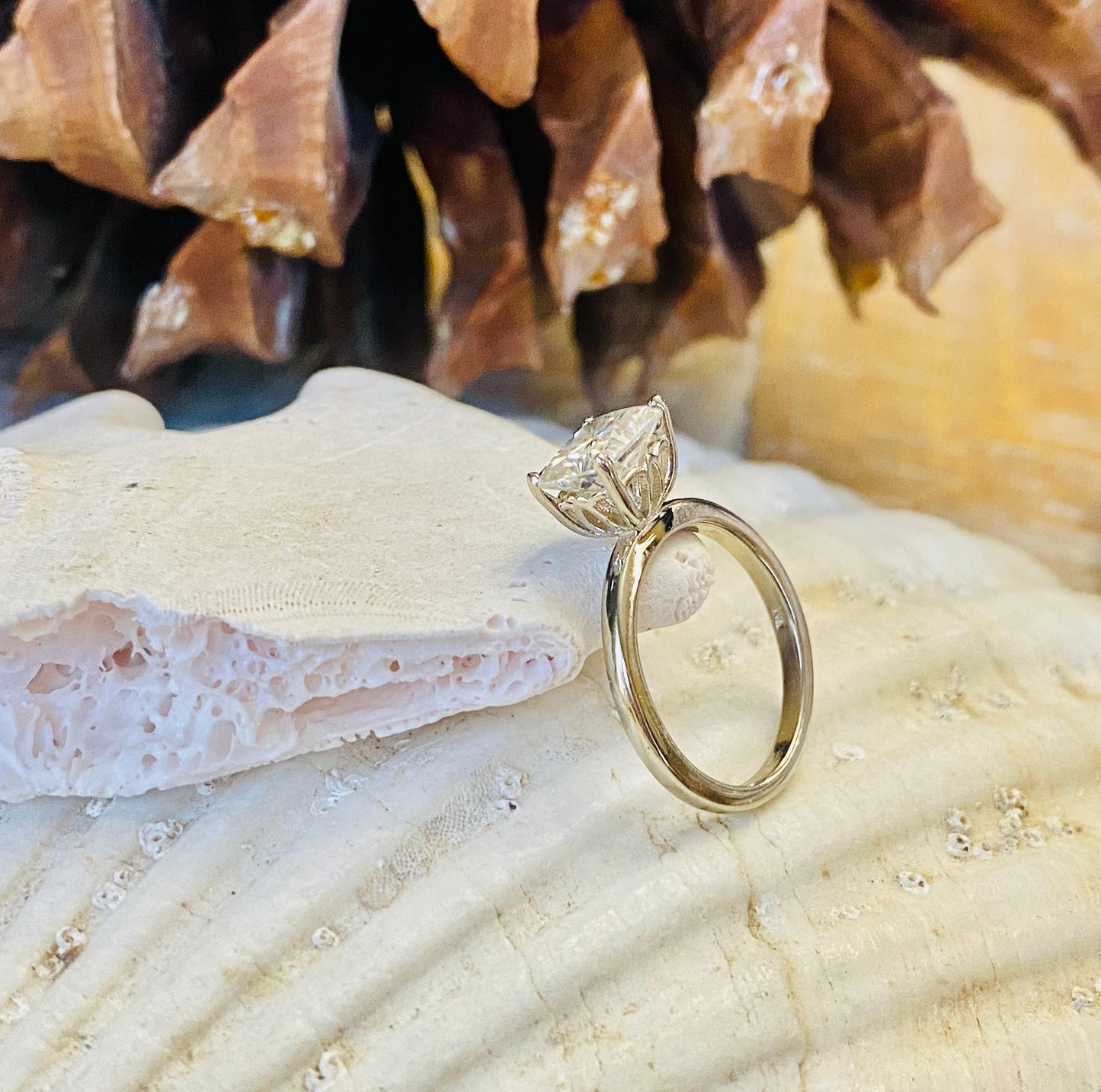 10K Gold Lab Grown Diamond CVD 2CT Radiant-Cut Niche Luxury Style Engagement Ring