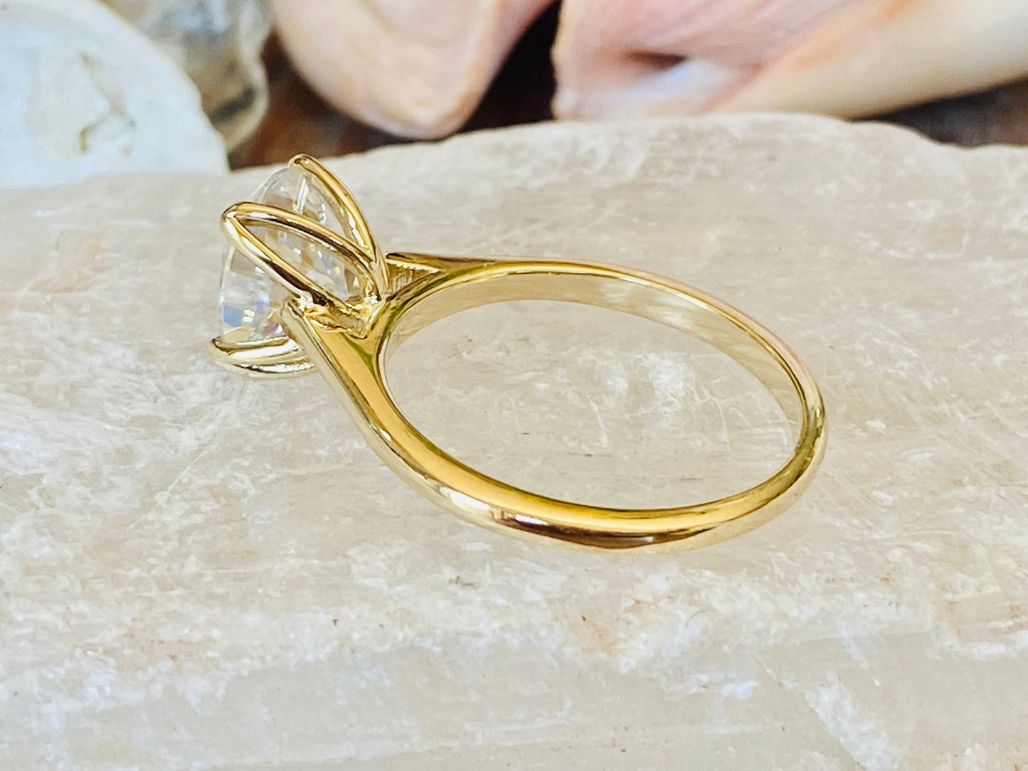 10K Gold Lab Grown Diamond CVD 3CT Oval-Cut Engagement Ring Anniversary Gift