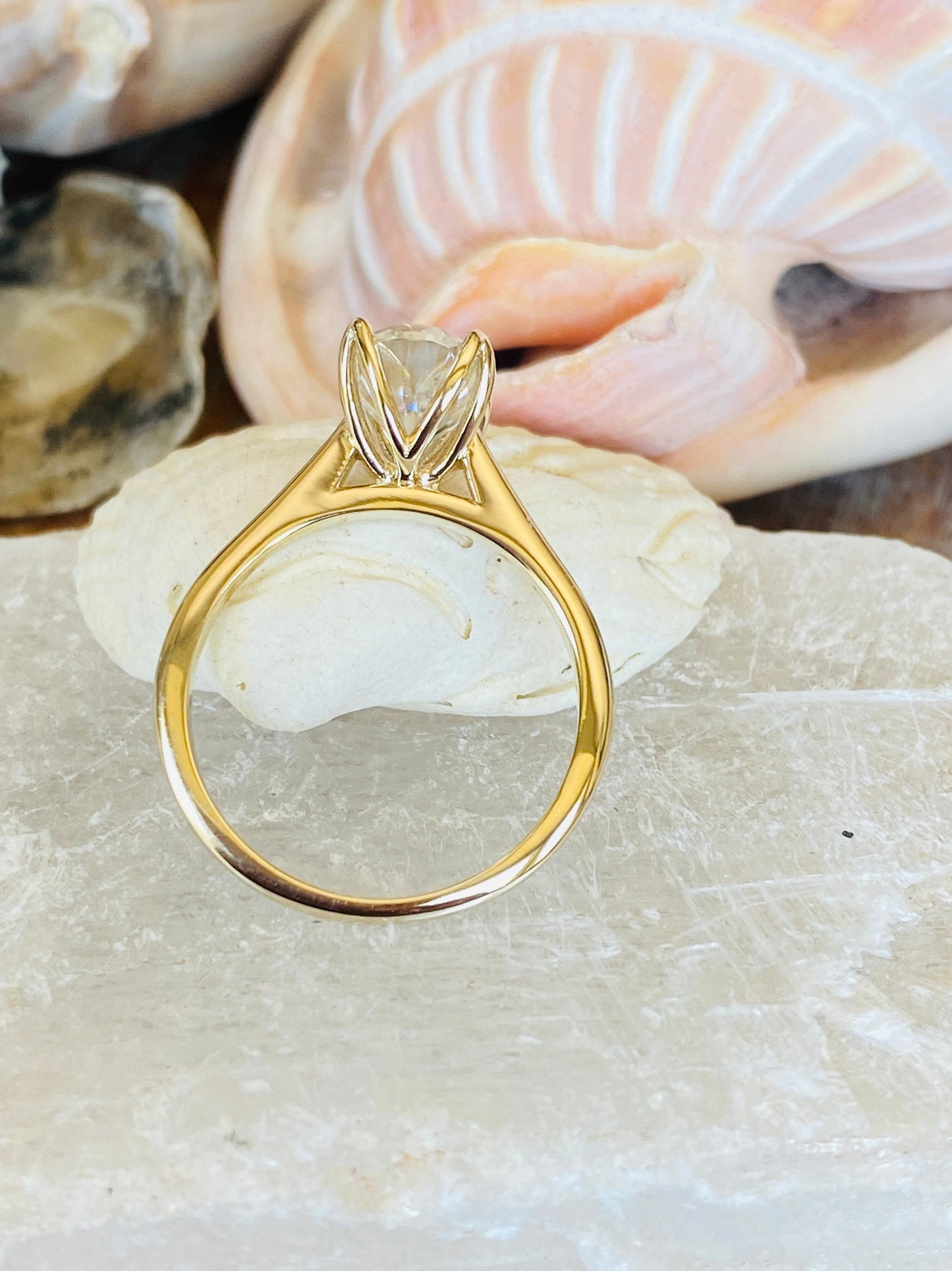 10K Gold Lab Grown Diamond CVD 3CT Oval-Cut Engagement Ring Anniversary Gift