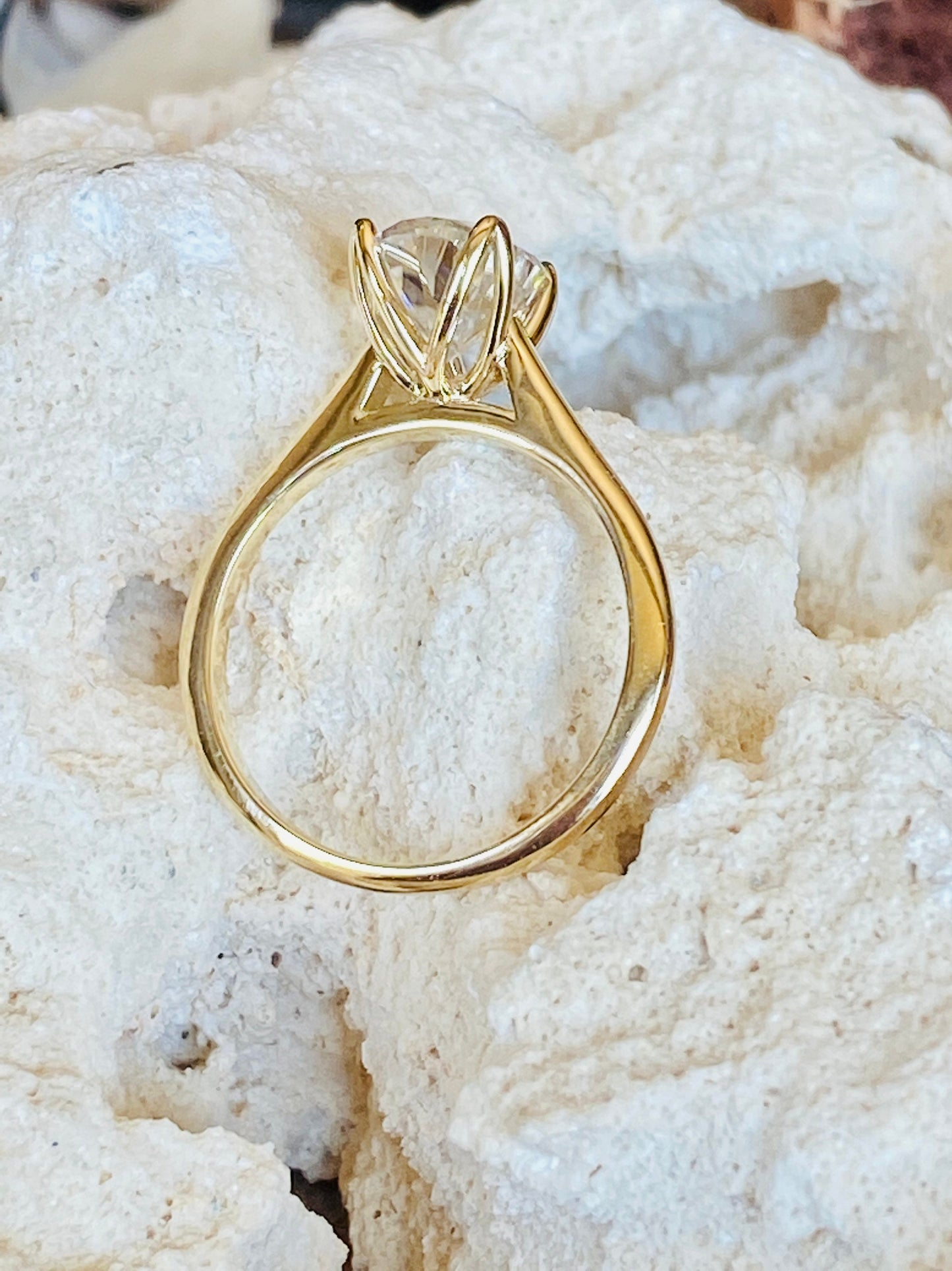 10K Gold Lab Grown Diamond CVD 3CT Oval-Cut Engagement Ring Anniversary Gift