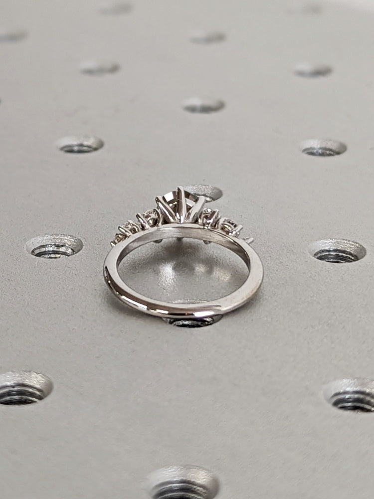 18k Gold Raw Salt and Pepper Diamond 0.5CT Round-Cut 6 Prong Vintage Brown Diamonds Engagement Ring