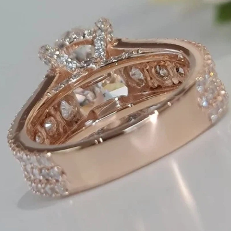 14K Gold Lab Grown Diamond CVD 3.5CT Oval-Cut Luxury Engagement Ring Set