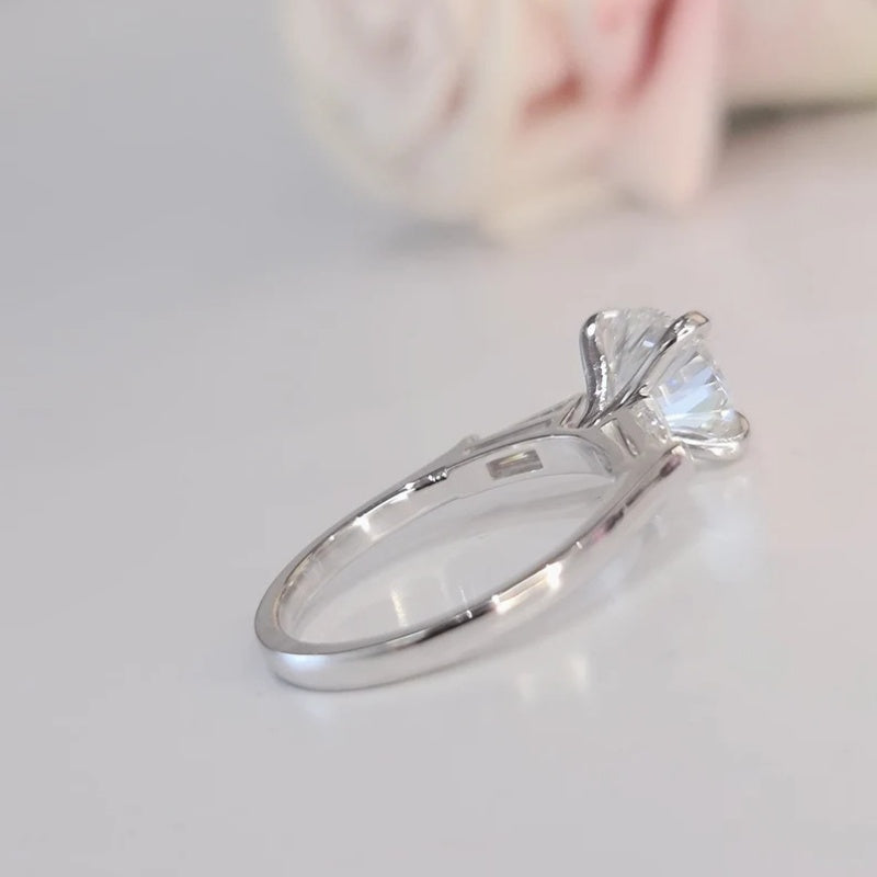 14K Gold Lab Grown Diamond CVD 2CT Cushion-Cut Three Stone Anniversary Ring