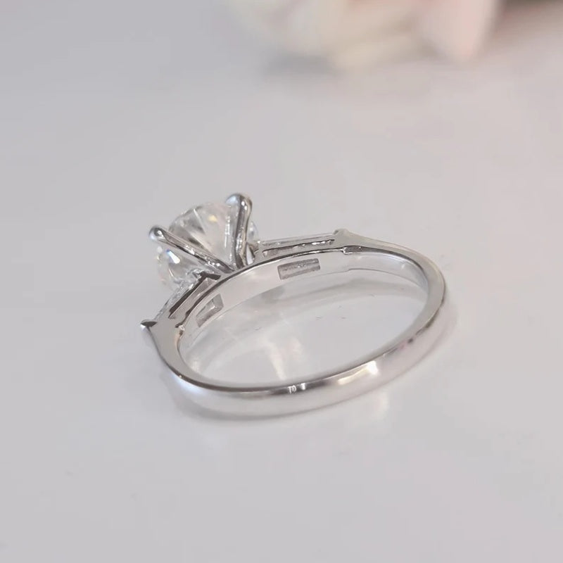 14K Gold Lab Grown Diamond CVD 2CT Cushion-Cut Three Stone Anniversary Ring